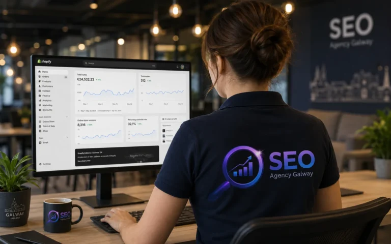 An example Shopify store sales dashboard at SEO Agency Galway